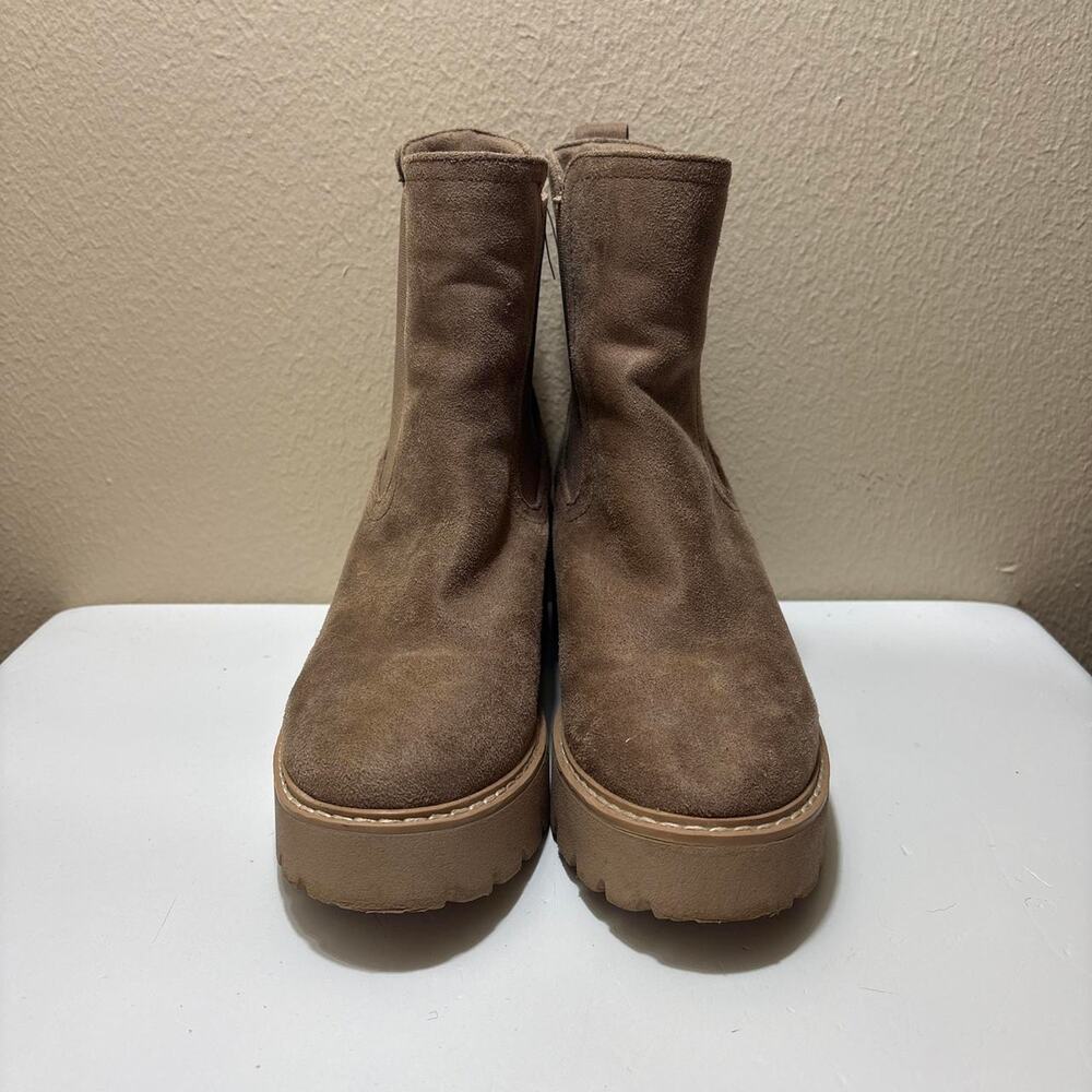 DV Dolce Vita Women's Hawk H20 Brown Suede Lug Sole Platform Chelsea boots - Picture 2 of 7